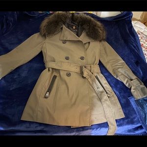Mackage Frida-D Army Green Trench Coat sz S NWT